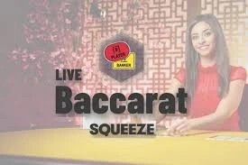 Baccarat Squeeze by Evolution, showcased at verde-lv.com – game logo