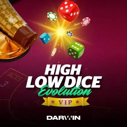 High Low Dice Evolution VIP online game logo by Darwin Gaming on verde-lv.com
