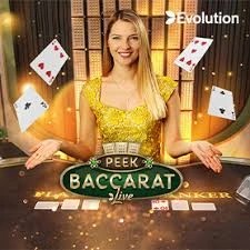 Peek Baccarat slot icon by Evolution, available at Verde Casino