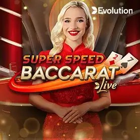 Live Dealer logo of Super Speed Baccarat from Evolution at Verde Casino